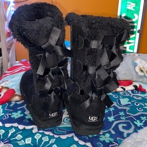 Black Uggs Bailey bow tall 2 boot